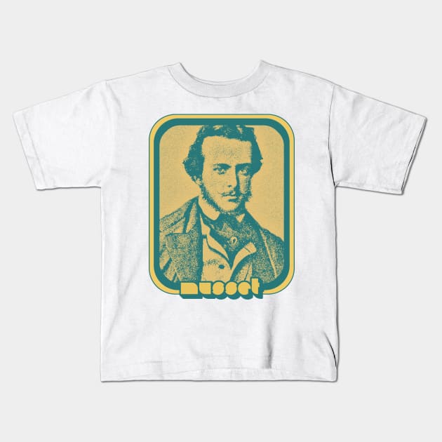 Alfred De Musset // French Poet Fan Art Design Kids T-Shirt by DankFutura